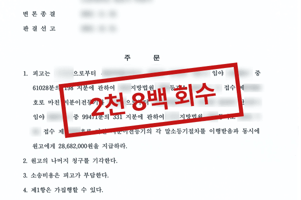기획부동산 사기, 2,800만 원 반환 + 실형